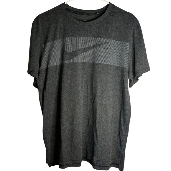 Nike Other - Nike Dri Fit T-Shirt Size L Gray Swoosh Logo Athletic Short Sleeve Casual Mens